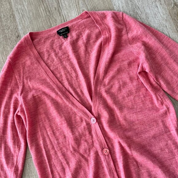 Womens Tablots Pink 100% Merino Wool Cardigan - XS - Picture 2 of 6